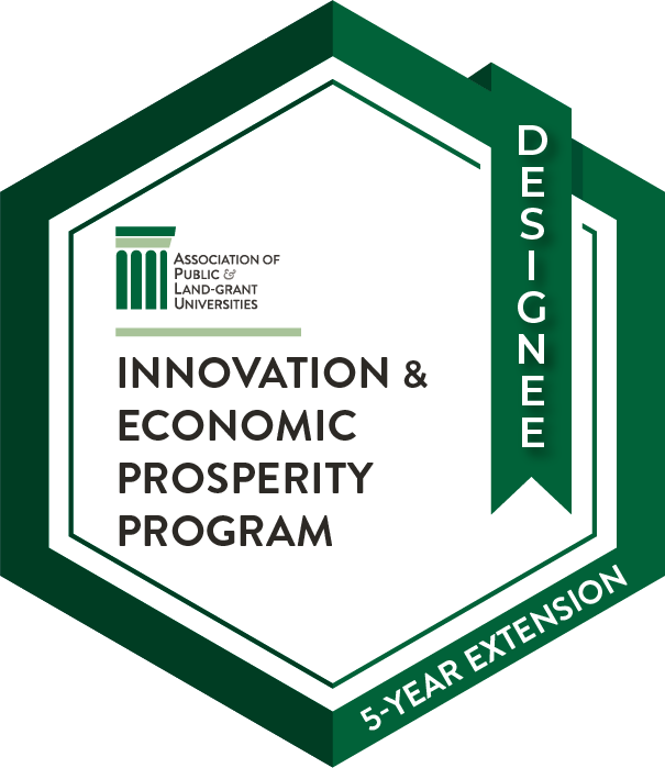Innovation and economic prosperity signee badge
